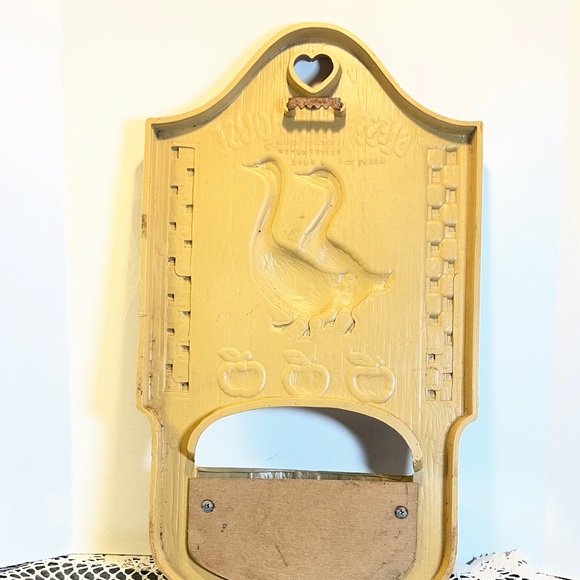 Burwood Products Vintage Wall Pocket Planter Bless This House White Ducks - Picture 4 of 8